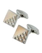 Rhodium-plated Square Cuff