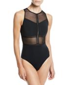 Aspire High-neck Open-back One-piece