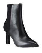 Lauri Leather And Nylon Stretch Booties