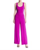 Scoop-neck Sleeveless Wide-leg Jumpsuit