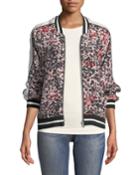 Billy Leo Zip-front Ikat-print Bomber Jacket