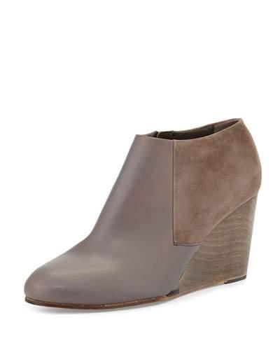 Elurra Suede Wedge Bootie, Taupe