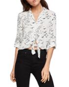 Flock Of Seagulls Tie-front Blouse
