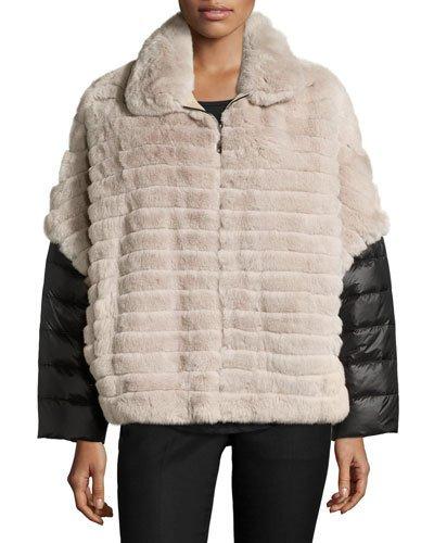 Rabbit Fur Jacket W/ Removable Down
