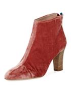 Minnie Velvet 75mm Ankle Bootie