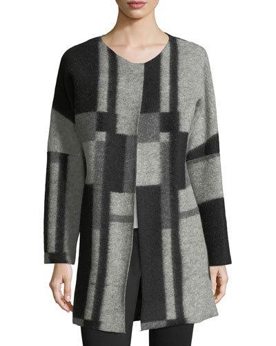 Wool-blend Plaid Jacket