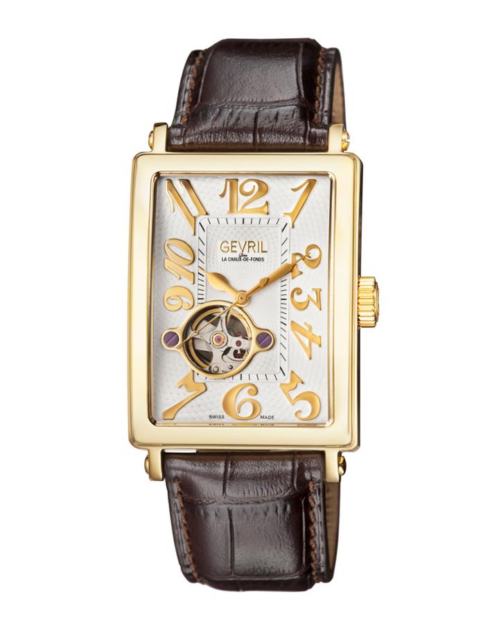 Men's Automatic Avenue Of Americas Brown Leather