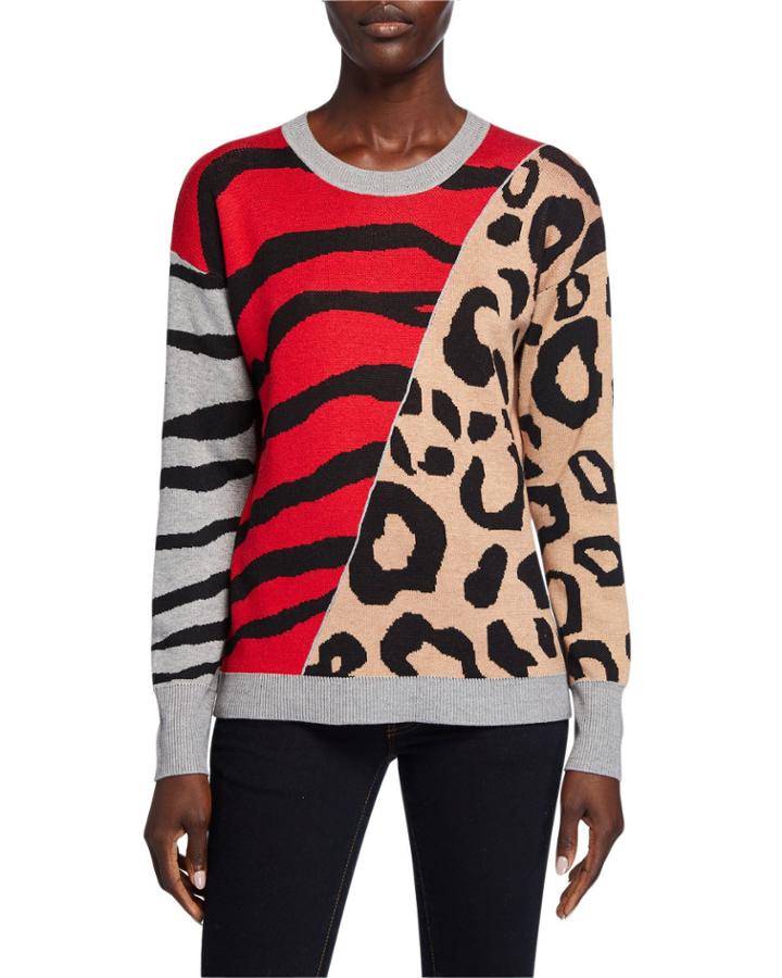 Animal Print Cashmere-blend