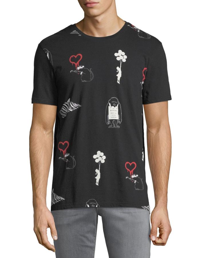 Mixed-graphic Crewneck Tee