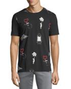 Mixed-graphic Crewneck Tee