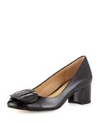 Pauline Patent Mid-heel Pump, Black