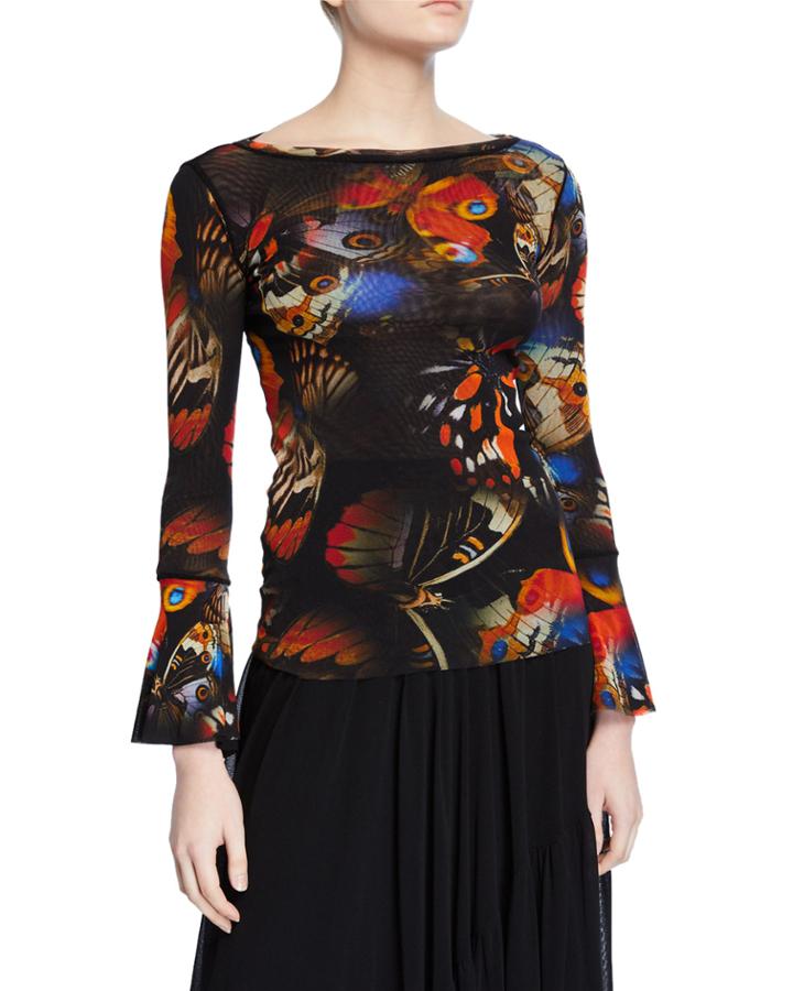 Butterfly Bell-sleeve Tulle