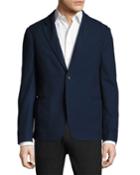 Pique Knit Soft Jacket, Navy