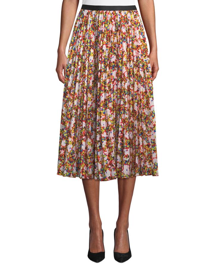 Heavyn Pleated Printed Silk