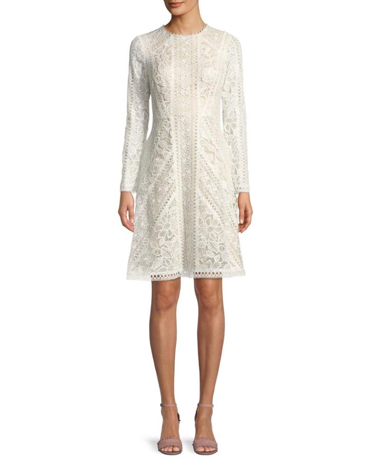 Crotchet Lace Long-sleeve Dress