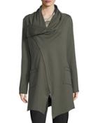 Asymmetrical Zip-car Coat