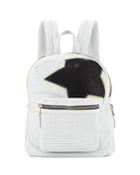 Ash Danica Perforated-leather Star Backpack, Off White