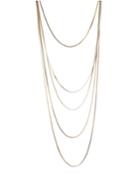 Diamond-cut 5-layer Necklace, Gold