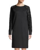 Sweatshirt Sheath Dress W/ Detachable Turtleneck