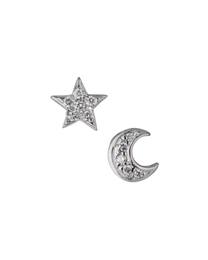 14k White Gold Diamond Star &