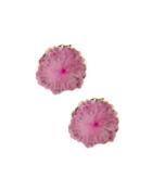 Druzy Stud Earrings, Pink