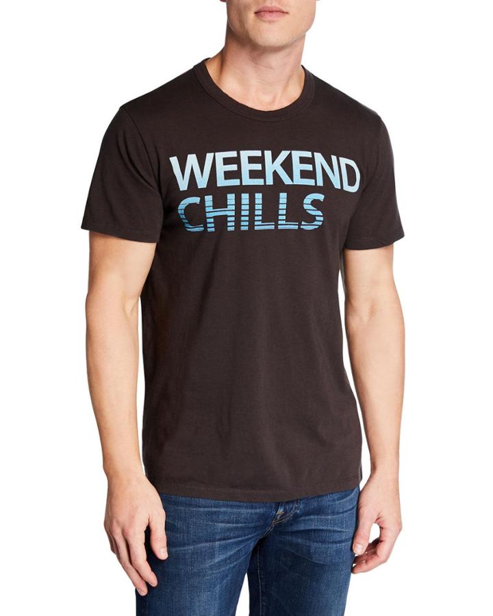 Men's Weekend Chills Printed Cotton T-shirt