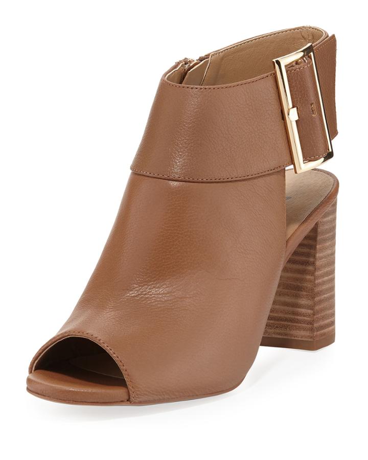 Berg Leather Zip-up Booties, Brown