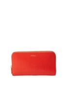 Classic Xl Zip-around Leather Wallet, Arancio