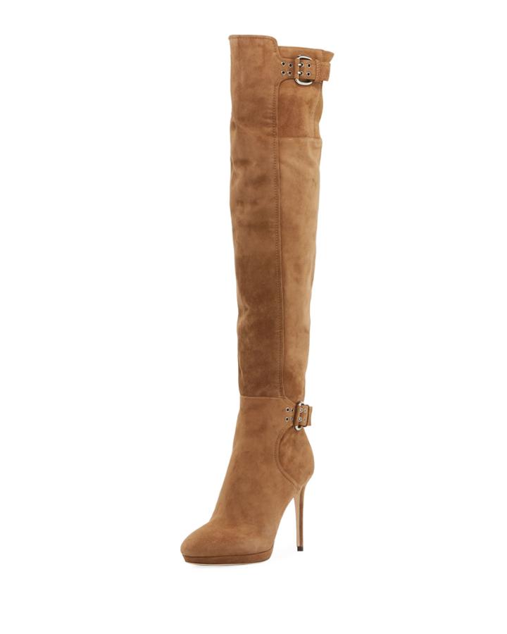 Derby Suede Over-the-knee Boots