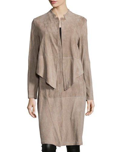 Double Layer Suede Trenchcoat