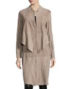 Double Layer Suede Trenchcoat