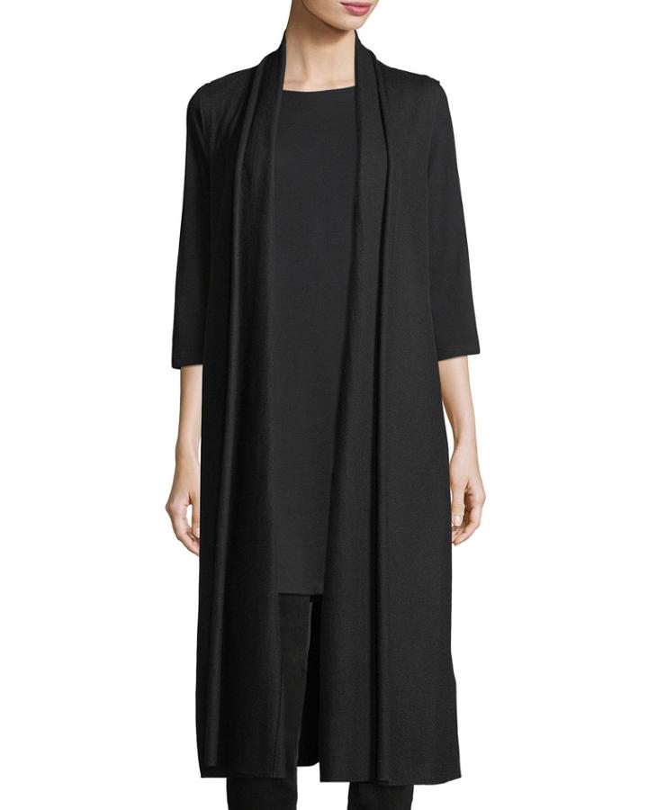 Long Boiled Wool Jersey Vest