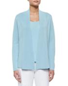 Silk Cotton Interlock Jacket, Capri