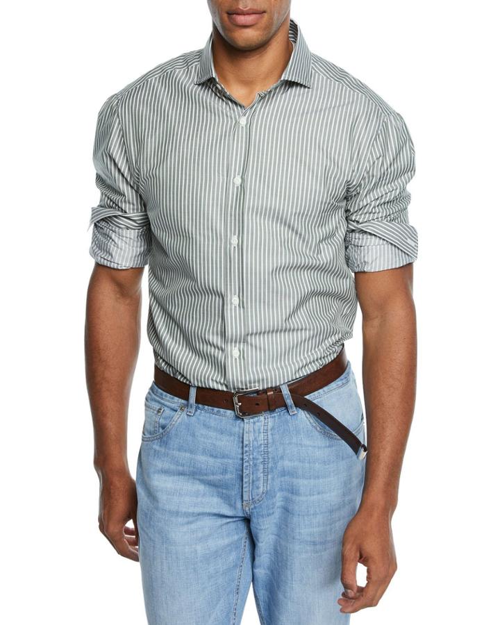 Men's Stripe Woven