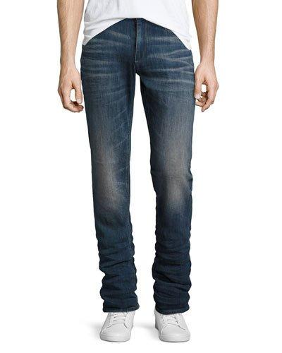 River Denim Dark Wash Slim-leg Jeans, Indigo