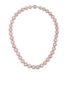 14k White Gold Pink Kasumiga Pearl Necklace,