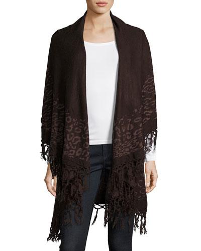 Animal-print Fringe-trim