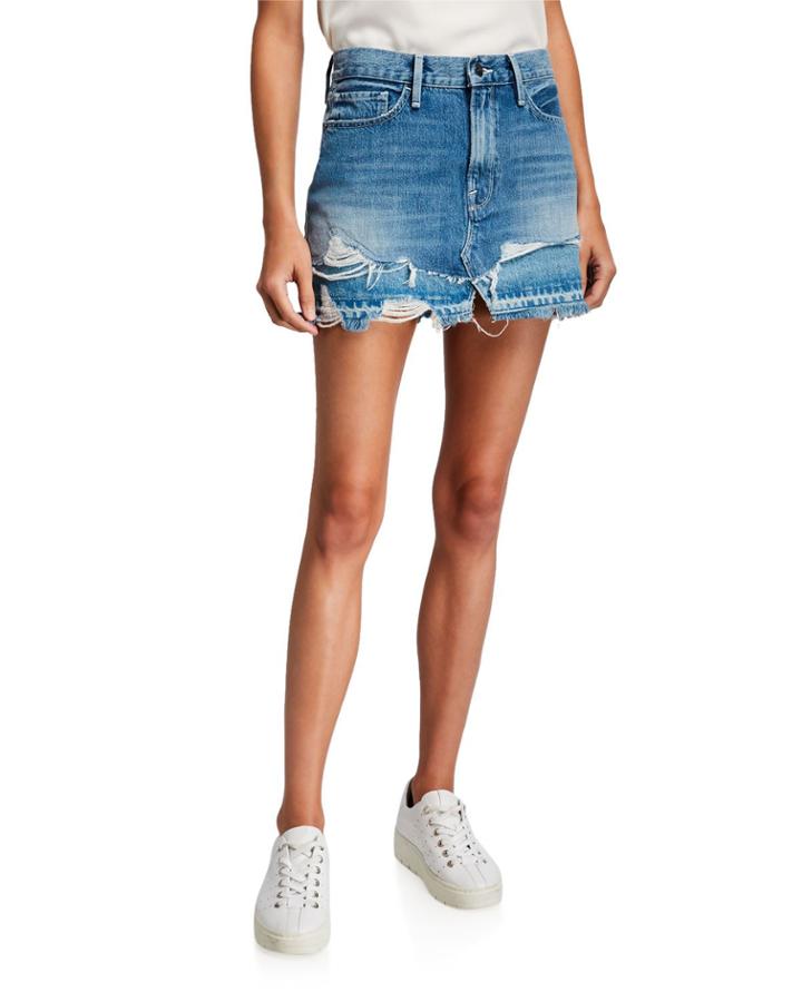 Le Mini Skirt With Split Released Hem