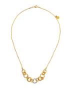 Hoopla 2-tone Front Circle-link Necklace W/ Diamonds
