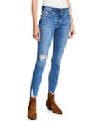 Mid-rise Distressed Skinny Ankle Jeans