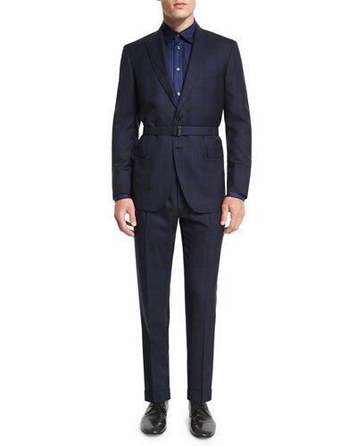 Tonal Plaid Two-piece Wool