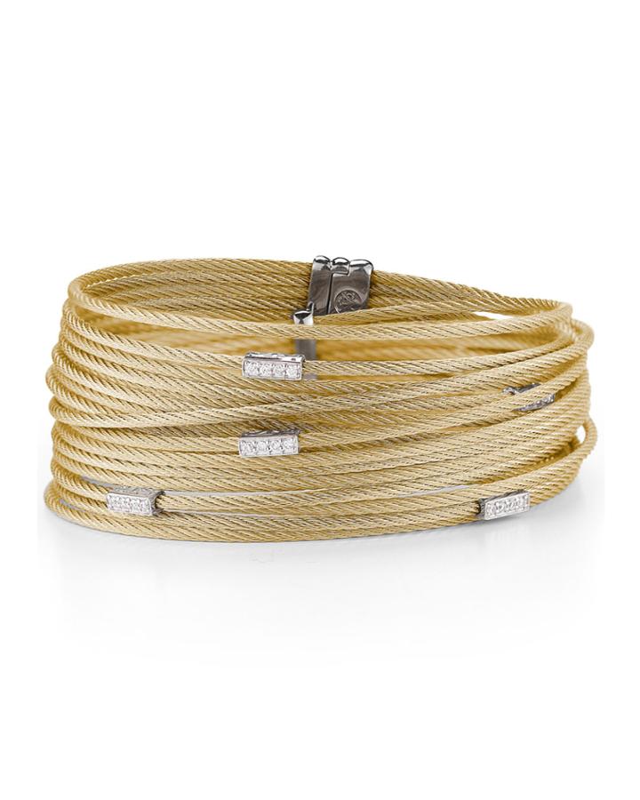 Multi-strand Diamond Layered Bracelet, Gold