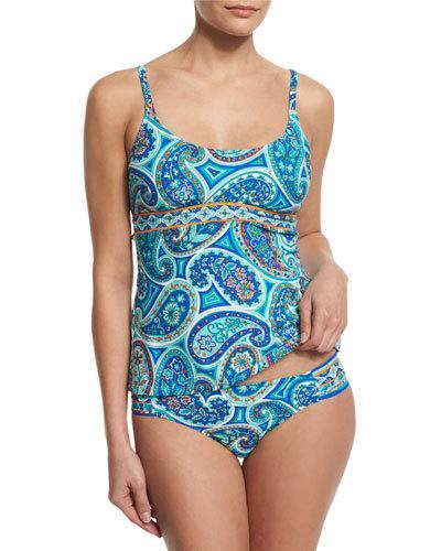 Provence Paisley-print Hipster Swim Bottom, Pool