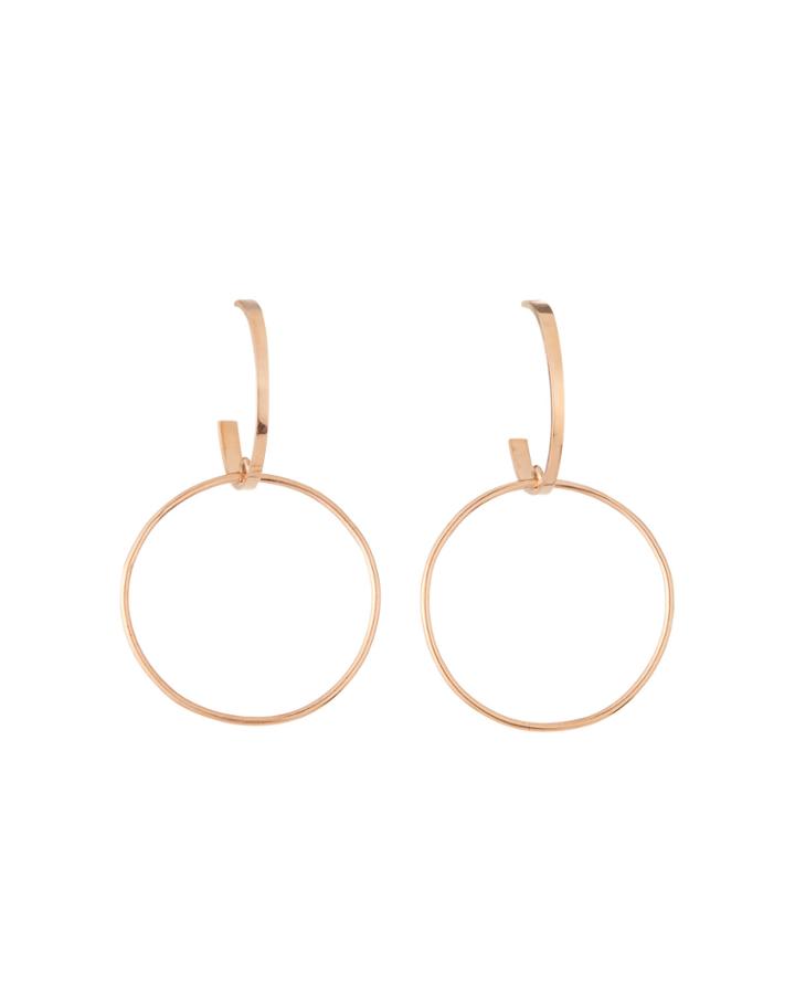14k Rose Gold Small Double Hoop Earrings
