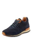 Woven Suede Lace-up