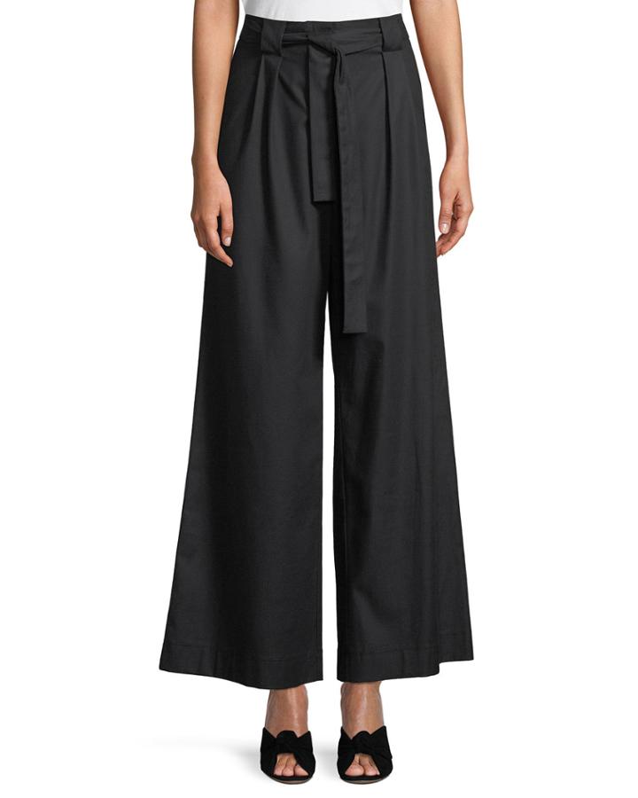 Tie-waist Wide-leg Pants