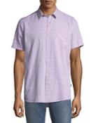Men's Short-sleeve Woven Dobby