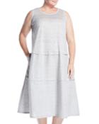 Leola Sleeveless Combo Midi Dress,