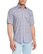 Men's Short-sleeve Abstract-print
