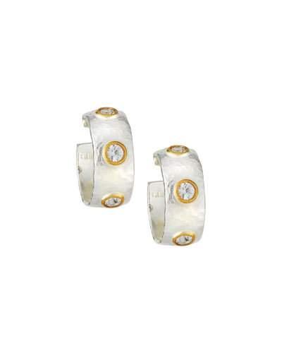 Amulet Hue Constellation White Sapphire Hoop Earrings